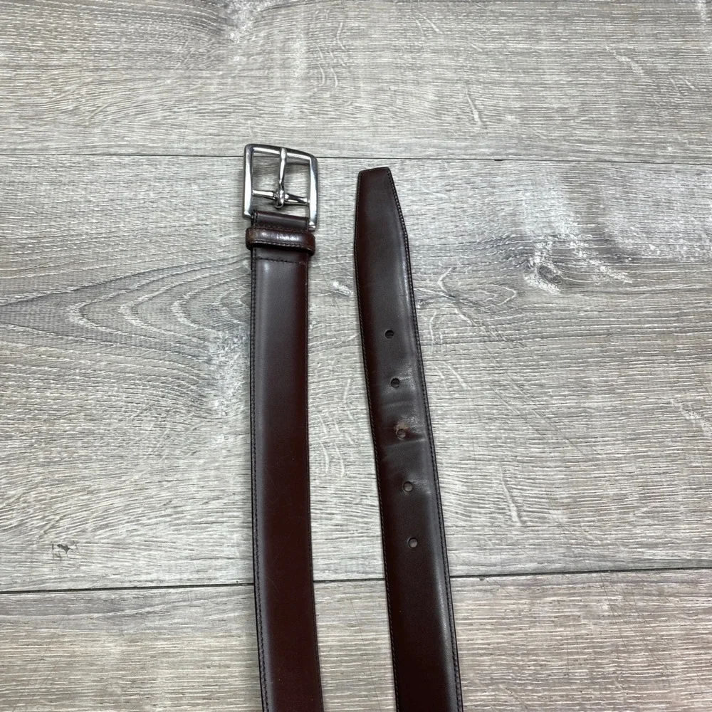 Coach Leather Belt Mens 34 Brown 90011 Full Grain Cowhide Dress Casual